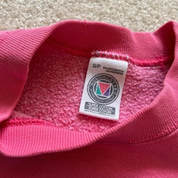 Vintage Cotton Pink Sweatshirt, Women’s Small, Munsingwear, Pullover Sweater - Picture 5 of 5